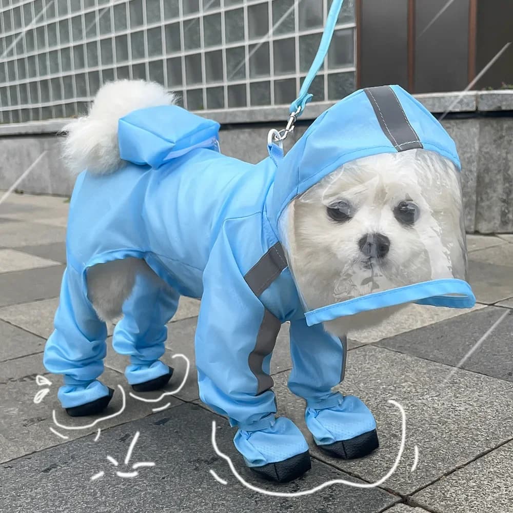 Pawloumi RainGuard Reflective Dog Raincoat